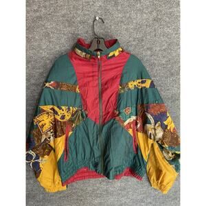 Vintage River Edge Jacket RE Sport Windbreaker Full Zip Sz L Celestial Nautical